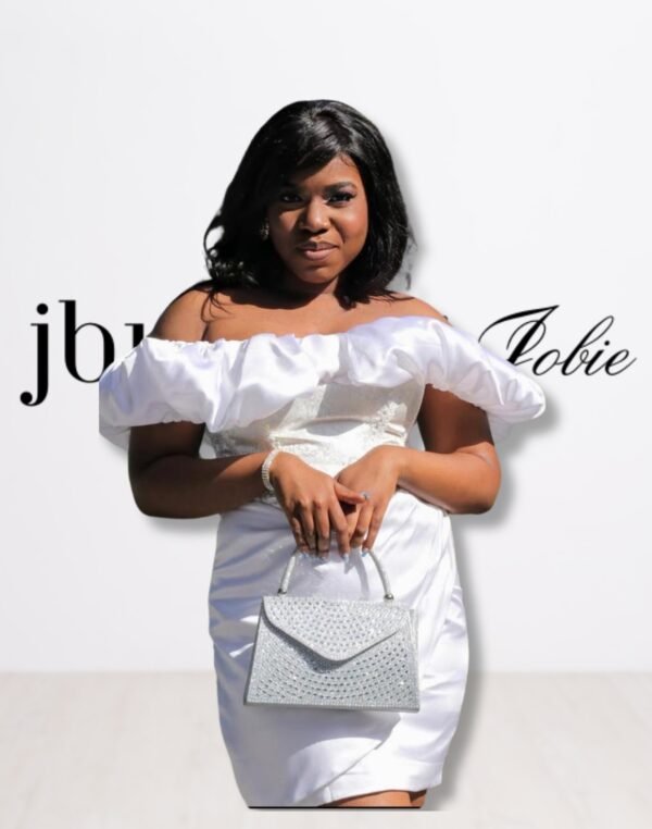 Custom White Mini Prom Dress with Corset and Off Shoulder Cap Sleeves